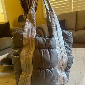 B. Makowsky Gray and Silver Shoulder and crossbody bag